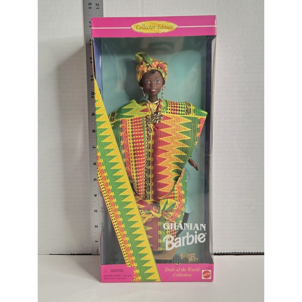 Mattel Dow Ghanian Collectors Edition 1996 Barbie Doll BOX WEAR